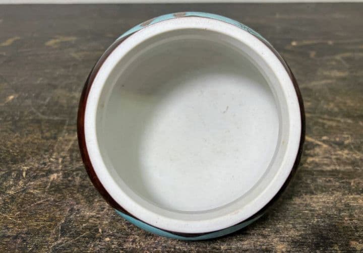 九谷焼　三代　浅倉五十吉（興成）　色絵　松二竹　香炉　共箱　共布　60サイズ