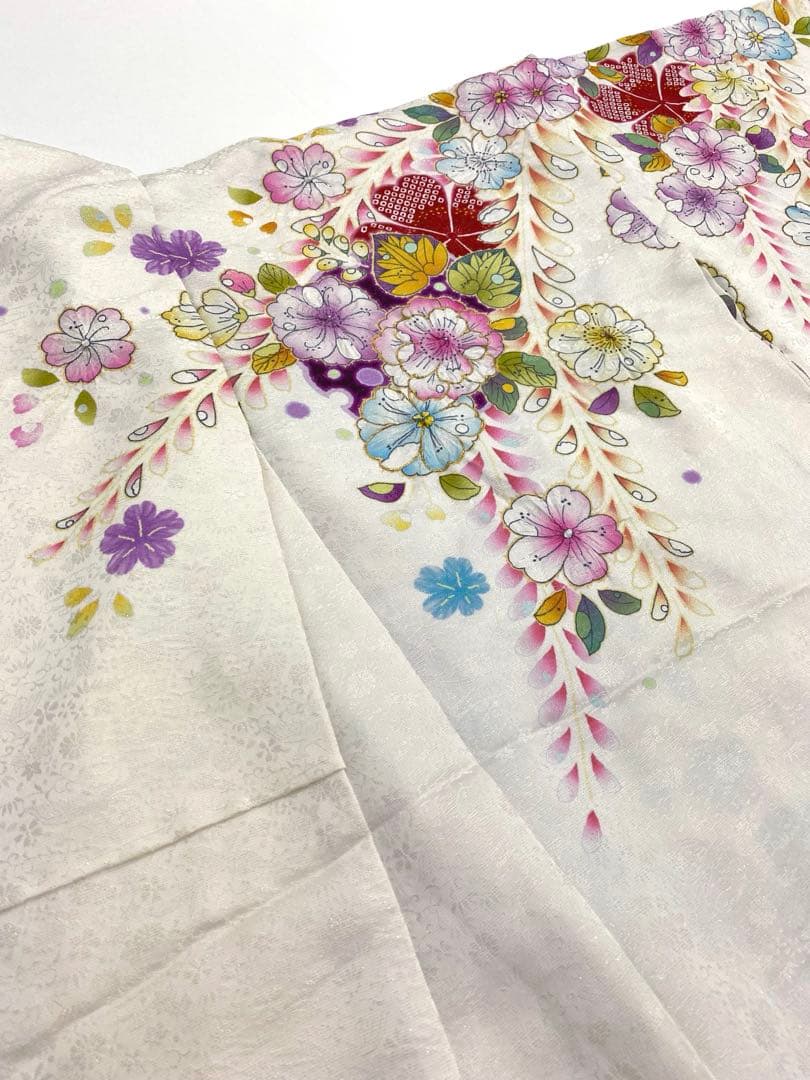 振袖 仮絵羽 辻ヶ花 金彩 銀通し 舞台衣装 正絹 未仕立て品 八掛付き