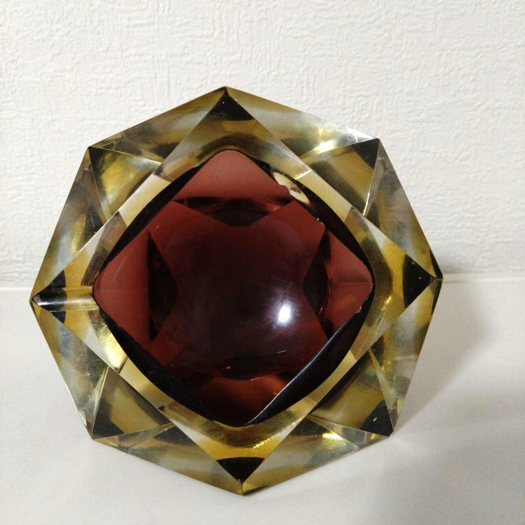 イタリア　ベネチアングラス　灰皿　アッシュトレイ　ガラス　オブジェ　インテリア