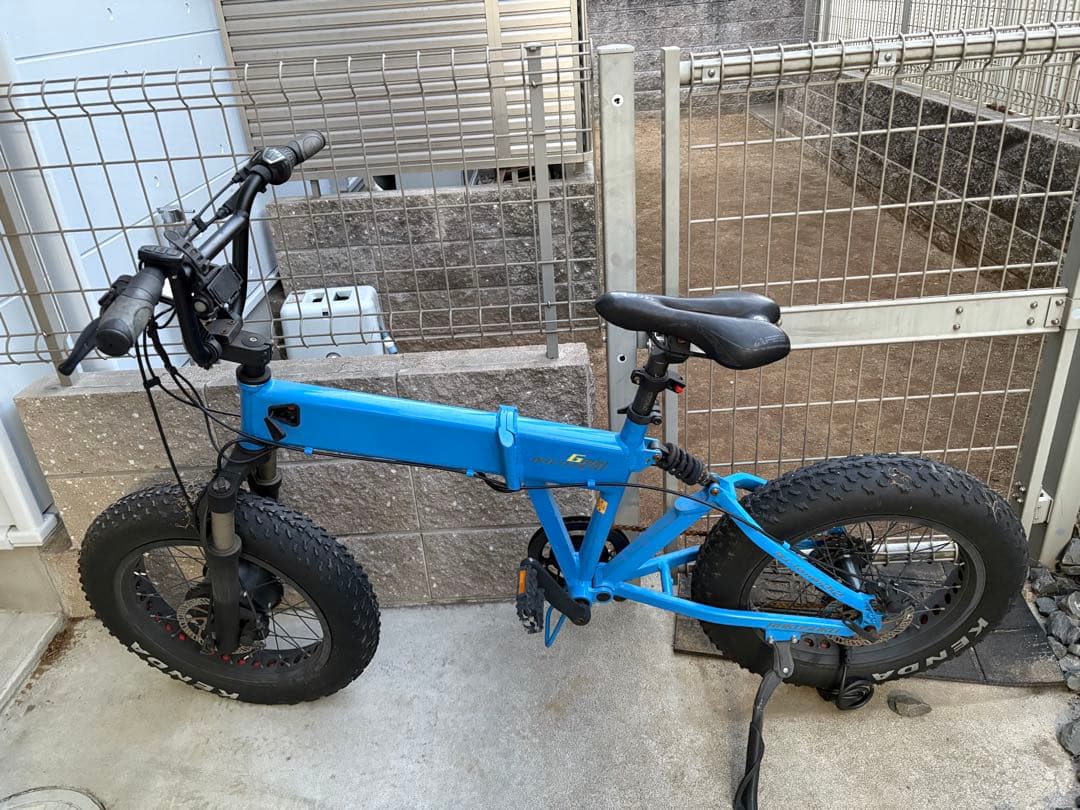 折りたたみ式電動アシスト自転車 ブルー
