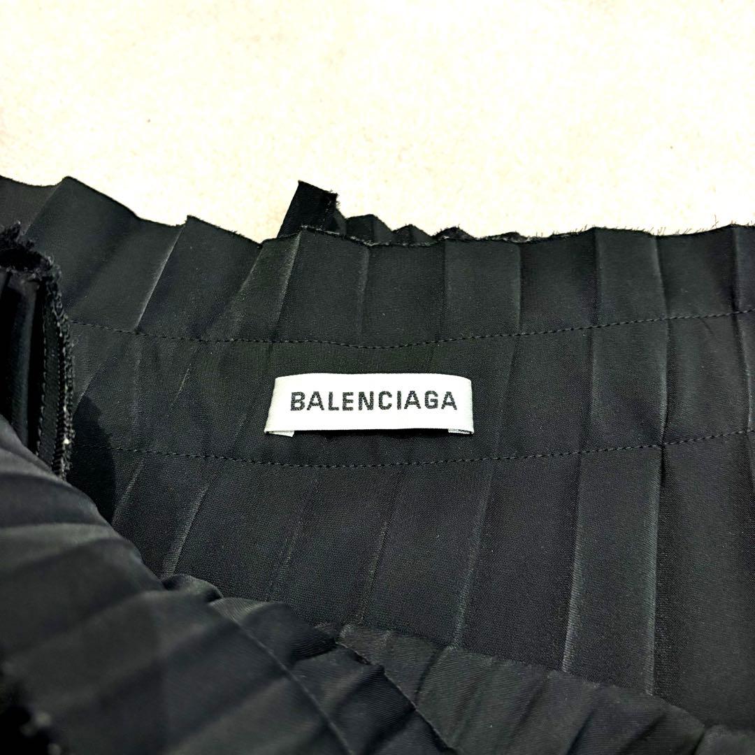 バレンシアガ 正規 ロゴプリーツスカートBALENCIAGA
