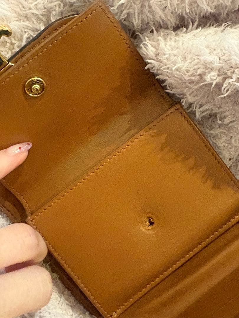 CELINE セリーヌ トリオンフ 三つ折り財布 ヴィンテージ ブラウン