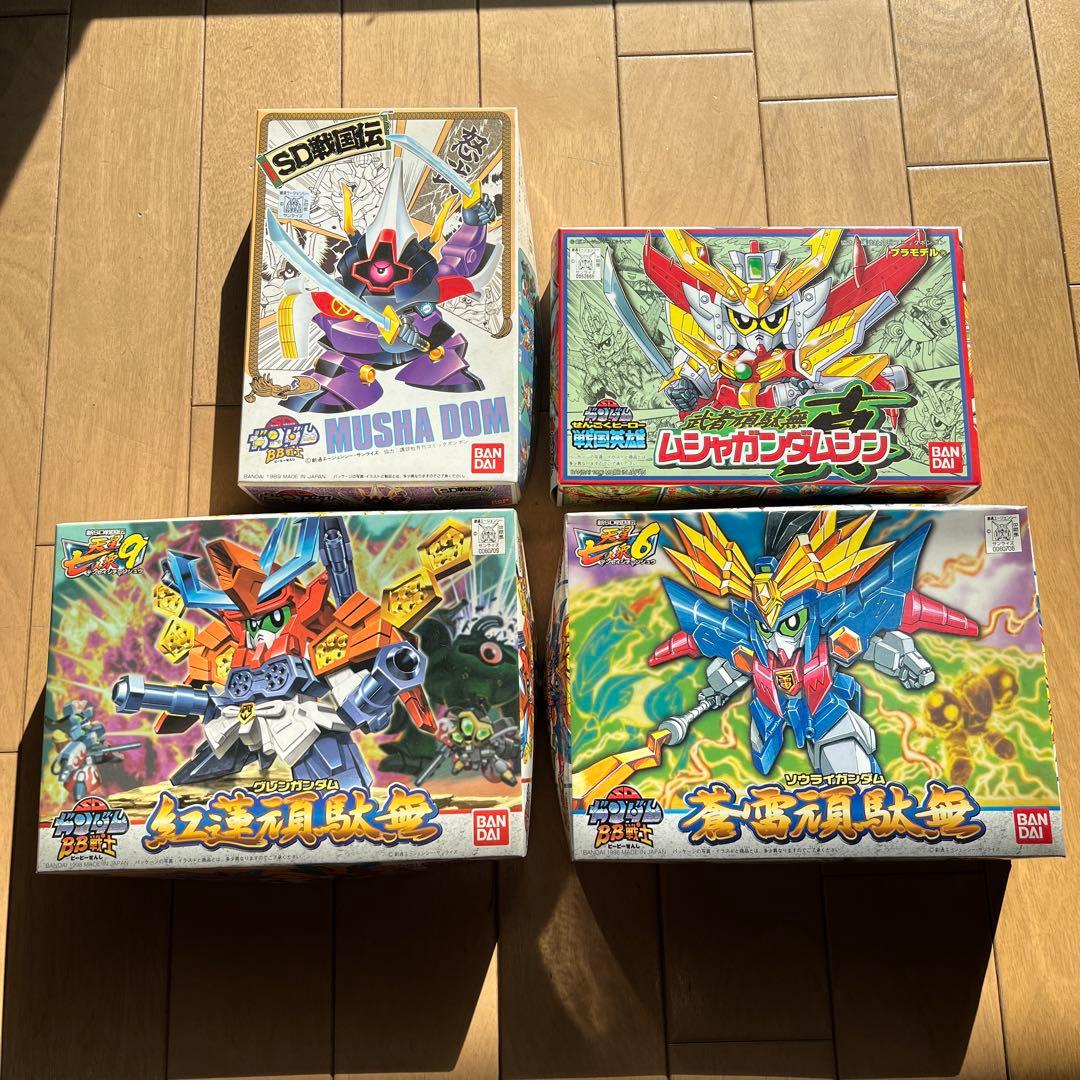プラモデル　SDガンダム　戦国武者頑駄無系統4種セット