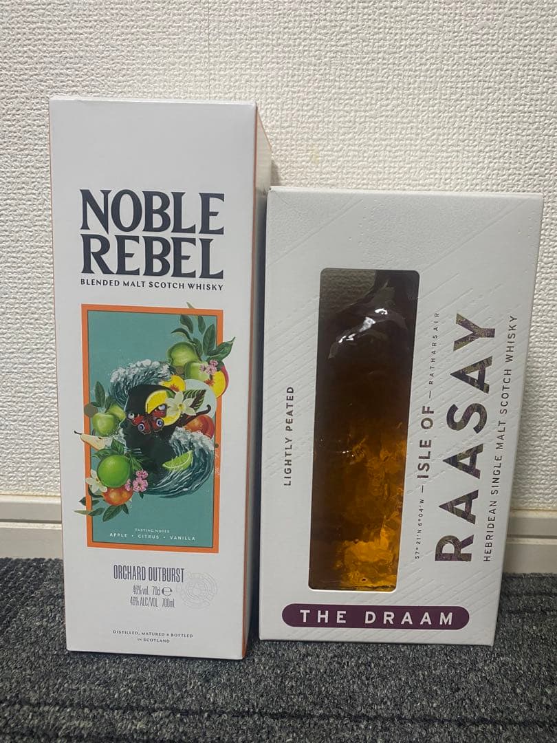 2本セット　ウィスキー　NOBLE REBEL & ISLE OF RAASAY