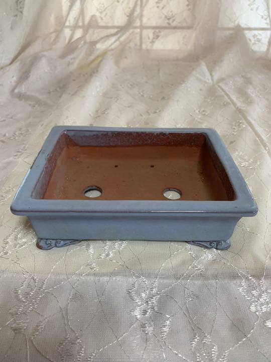 落款あり　長方　盆栽鉢