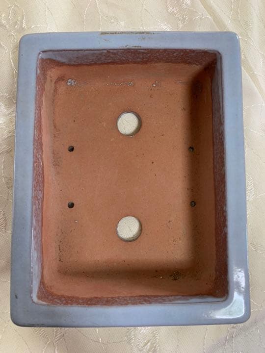 落款あり　長方　盆栽鉢