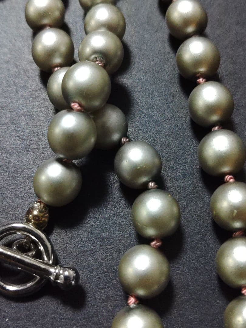 julynine ガラスパールロングネックレス