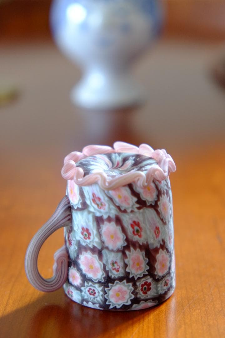 ミルフィオリ カップ＆ソーサー グラス 吹きガラス 江波冨士子/ムリーニ ガラス