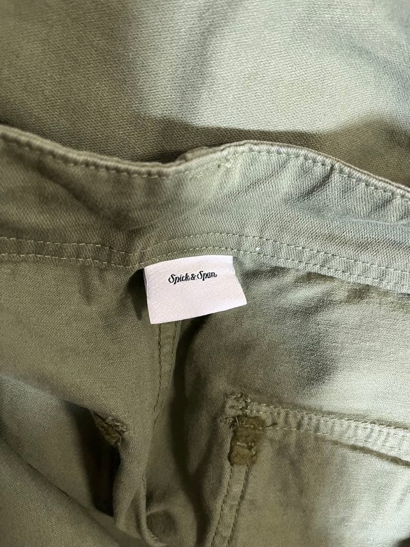 スピックアンドスパン　ルーズベイカーパンツ　カーキ　パンツ
