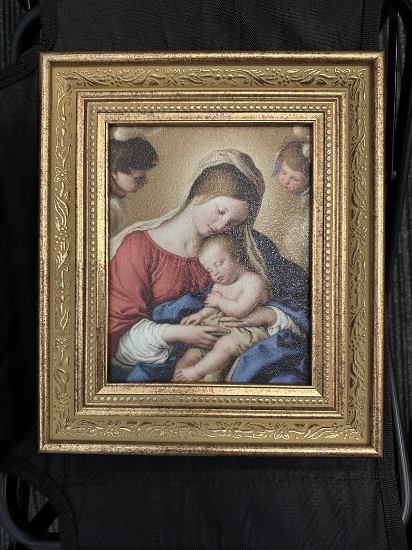 眠る幼子イエス　複製画　ルーブル美術館展