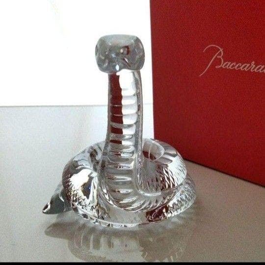 【新品】バカラ　蛇　ヘビ　へび　箱付き　干支　置物　Baccarat