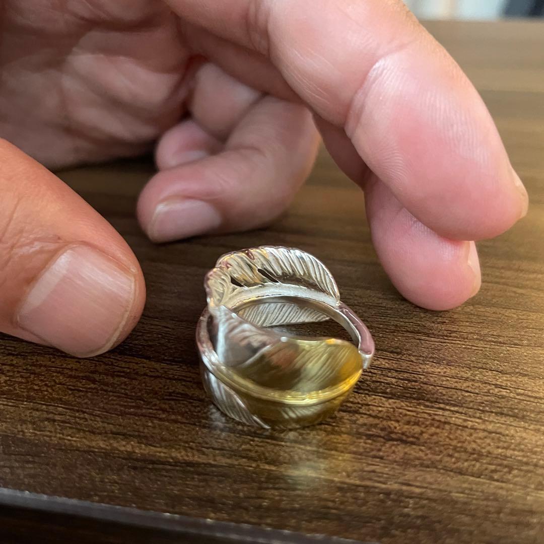 先金 フェザー リング 指輪 アクセサリー ハンドメイド ノーブランド