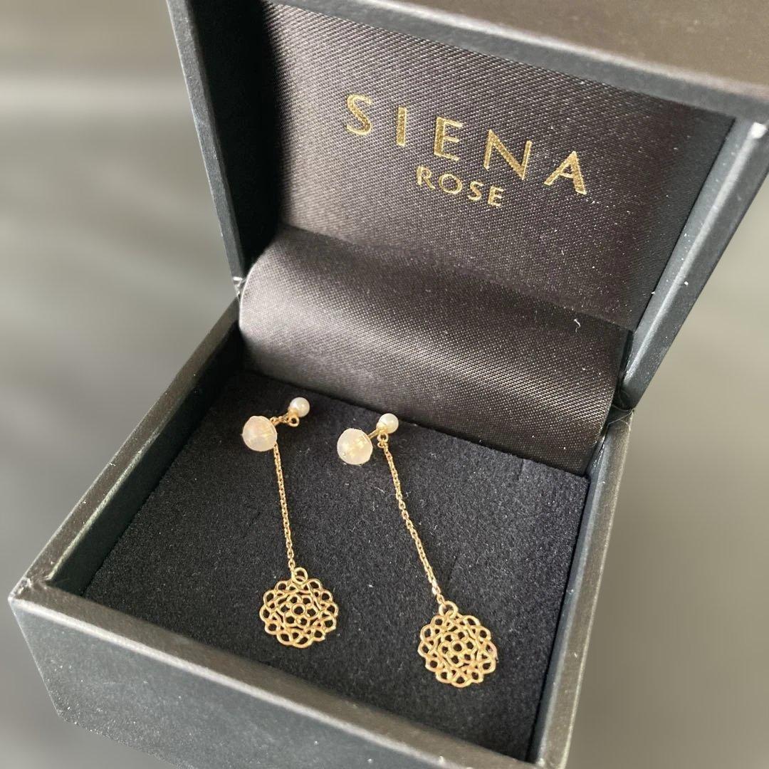 SIENA ROSE ゴールドロングピアス　シエナローズ