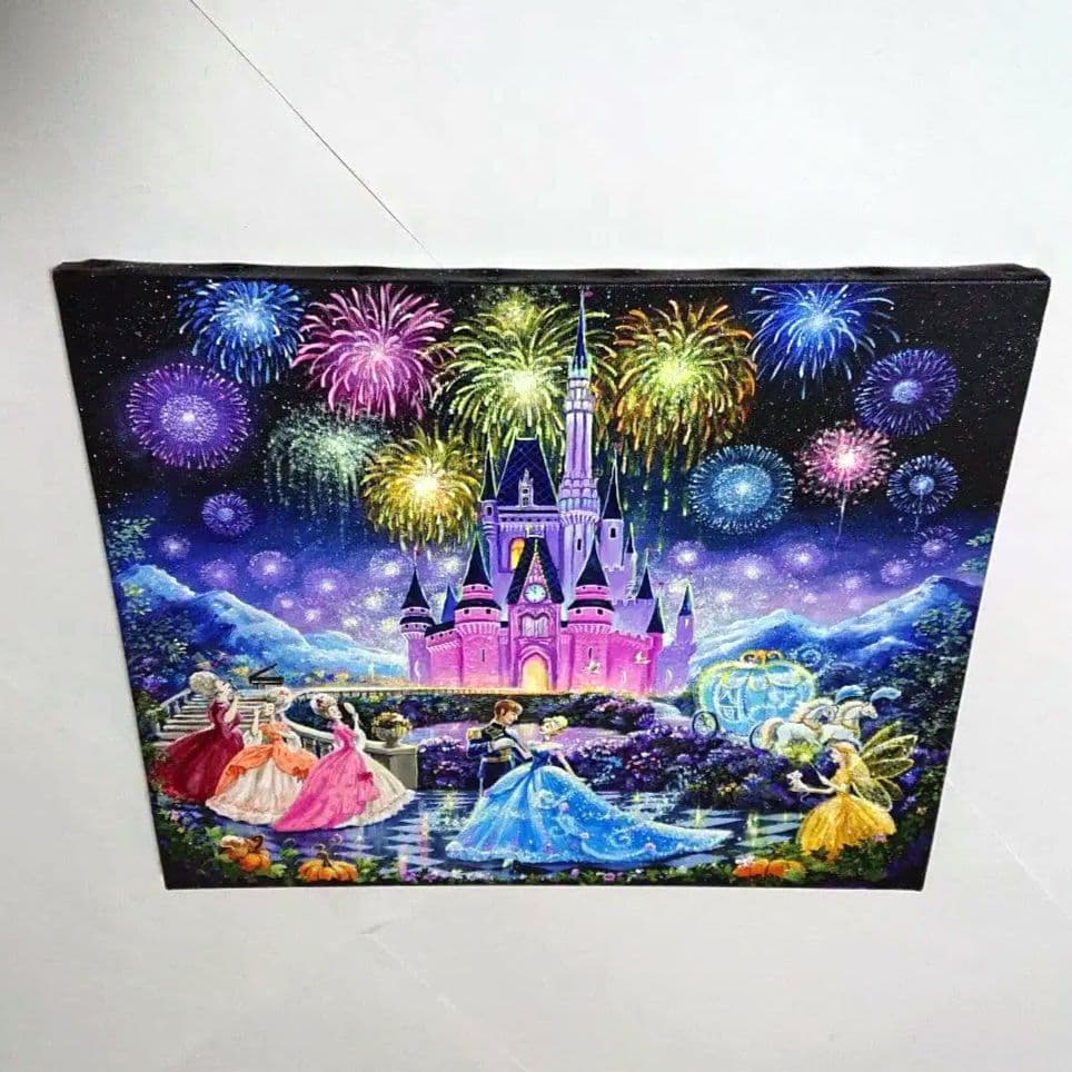 【魔法が解けるまで】アクリル画 F8 風景画 絵画