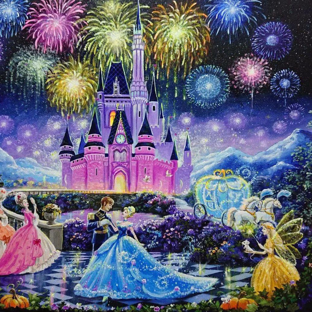 【魔法が解けるまで】アクリル画 F8 風景画 絵画