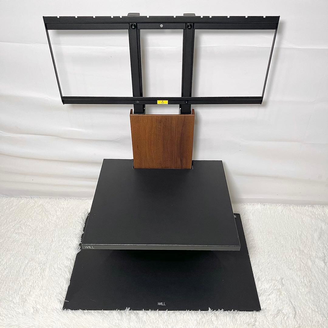 なな【組み立て不要】WALL テレビスタンド V3 ロータイプ 棚付き