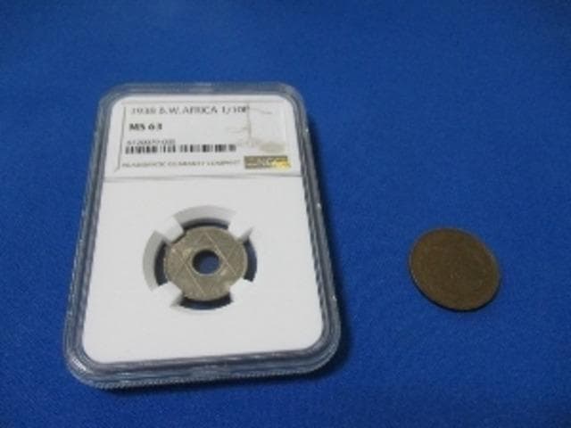 イギリス領西アフリカ　１／１０ペニー硬貨☆1938年／未使用品／ジョージ6世／