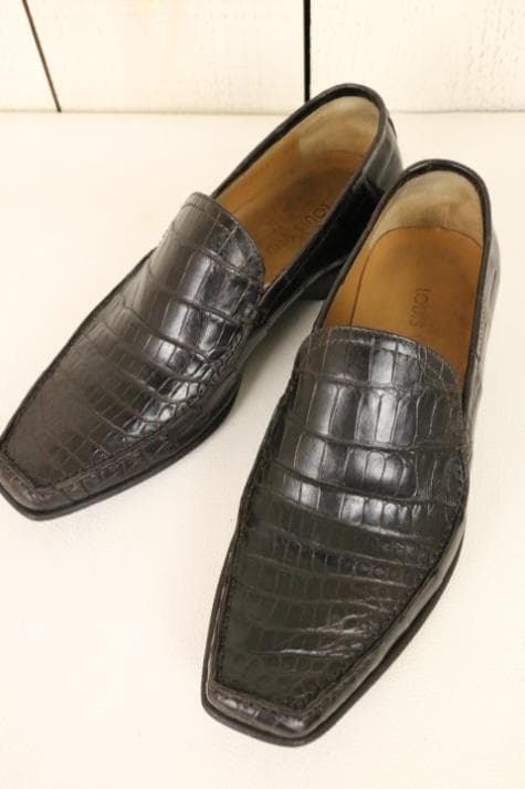 H*A様 【美品】☆ルイヴィトン：クロコ　ローファー　レザーシューズ　６　25.