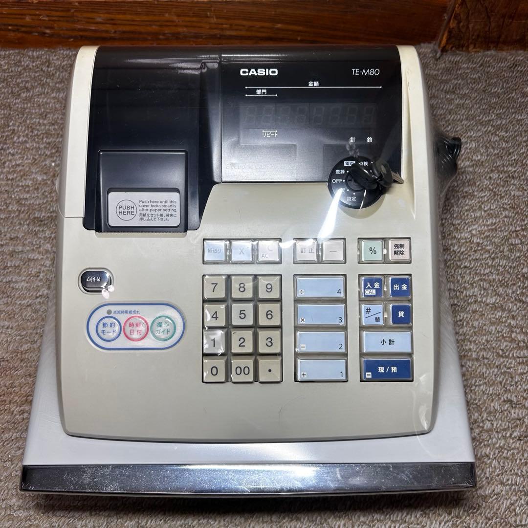【美品・動作確認済】カシオレジスター TE-M80 人気機種感熱紙　CASIO