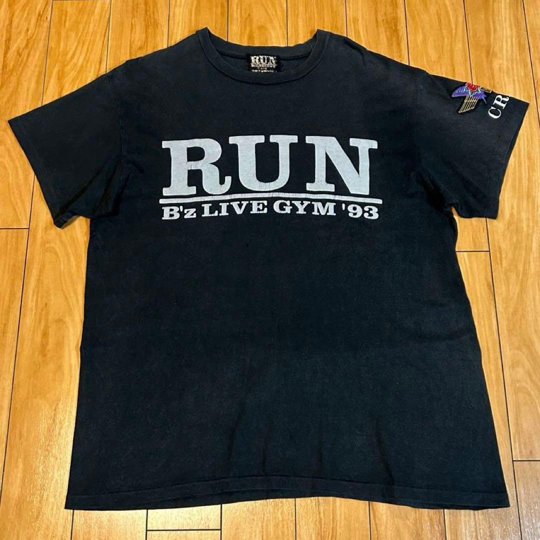 B'z RUN LIVE-GYM’93 スタッフ公式Tシャツ　CREWワッペン付