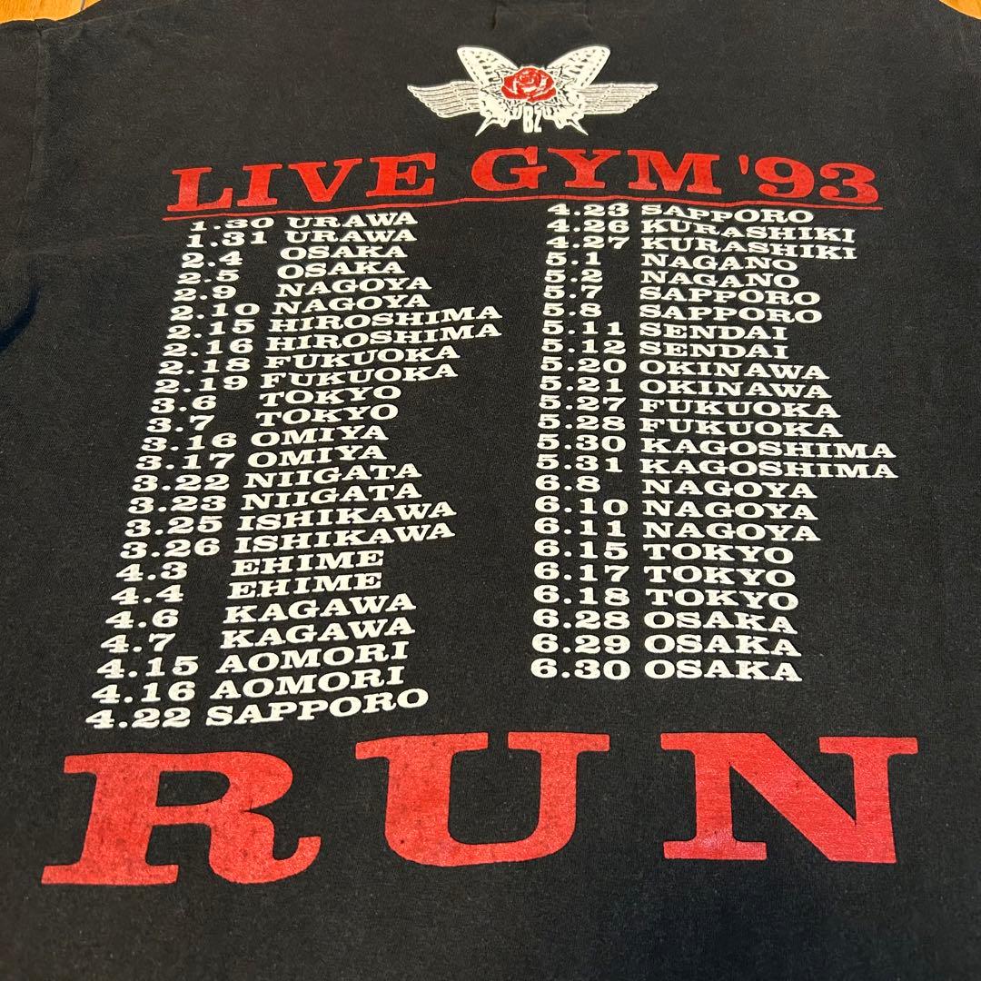 B'z RUN LIVE-GYM’93 スタッフ公式Tシャツ　CREWワッペン付