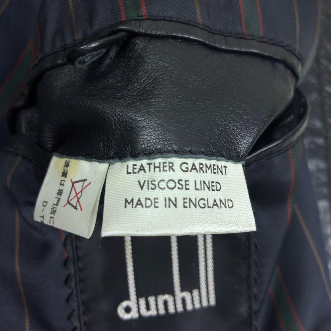 美品　ダンヒル　本革　シングルライダース　レザージャケット　M　英国製