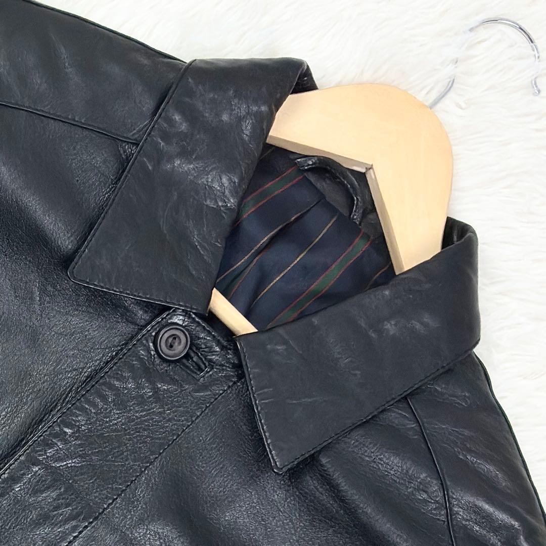 美品　ダンヒル　本革　シングルライダース　レザージャケット　M　英国製