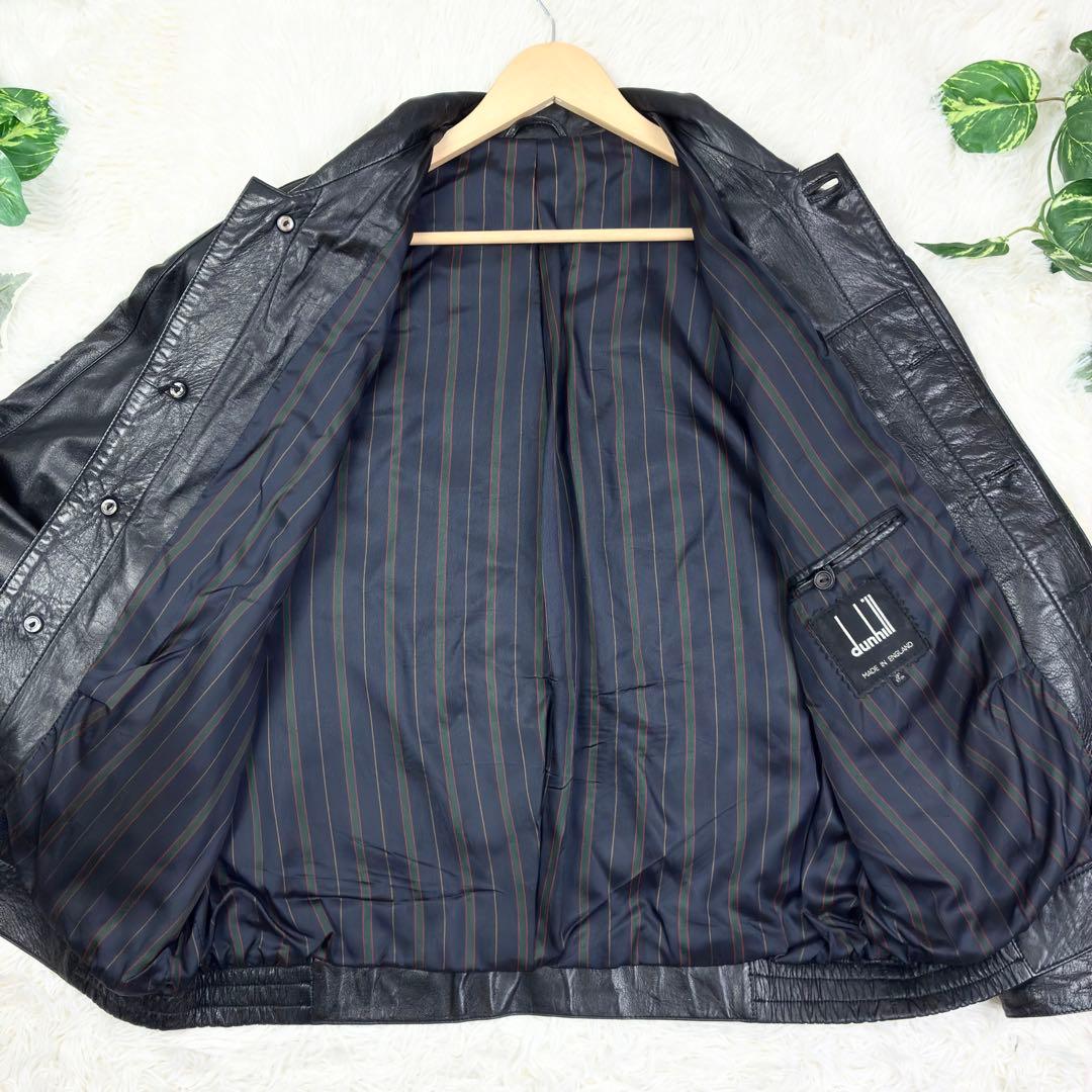 美品　ダンヒル　本革　シングルライダース　レザージャケット　M　英国製