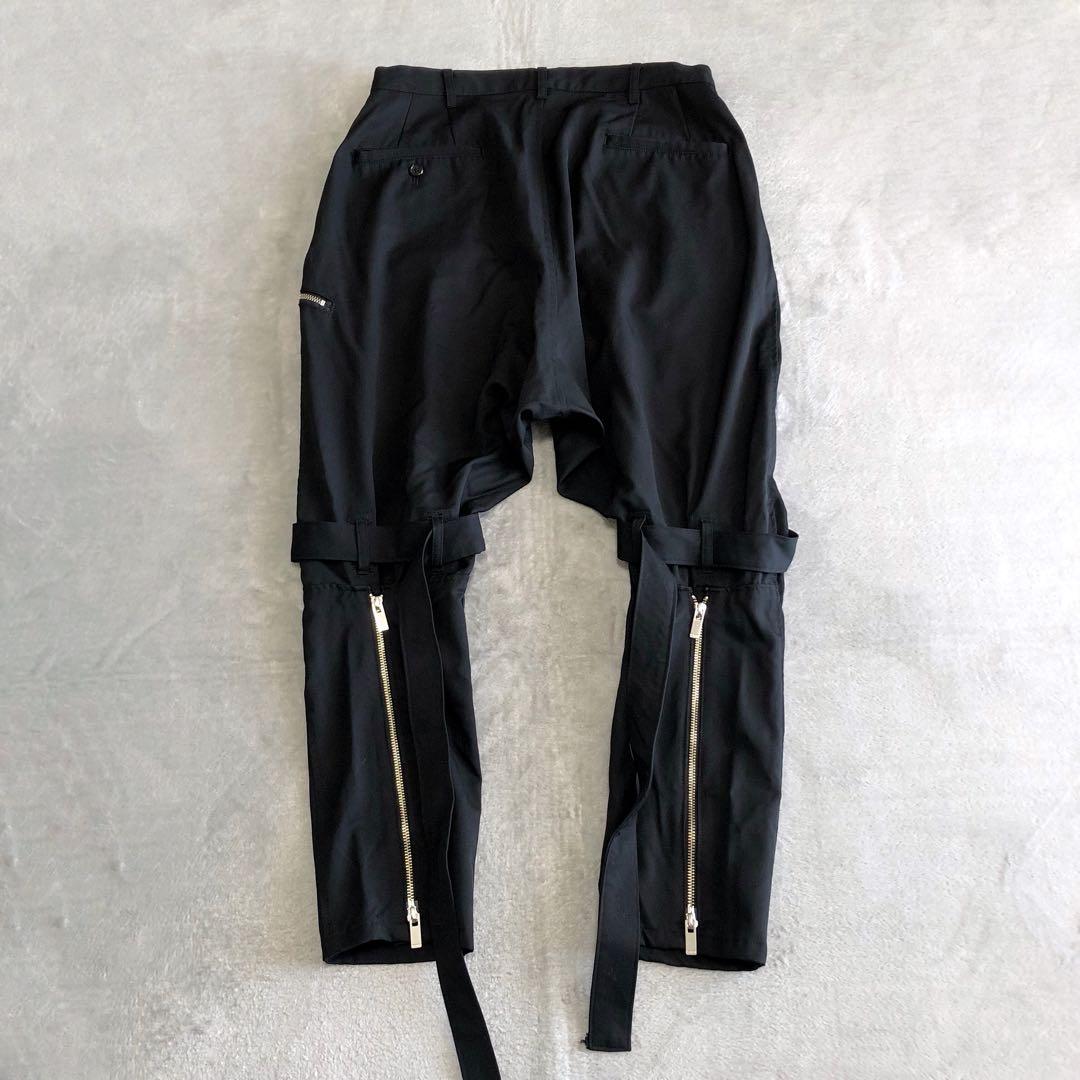 sulvam ウールギャバ サルエルボンテージパンツ ブラック M