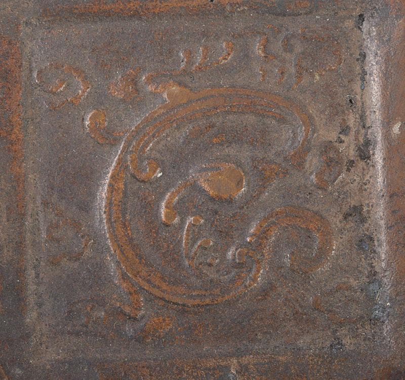 中国　書道具　古銅青銅　饕餮文　鳥鈕　水滴　C　R5111