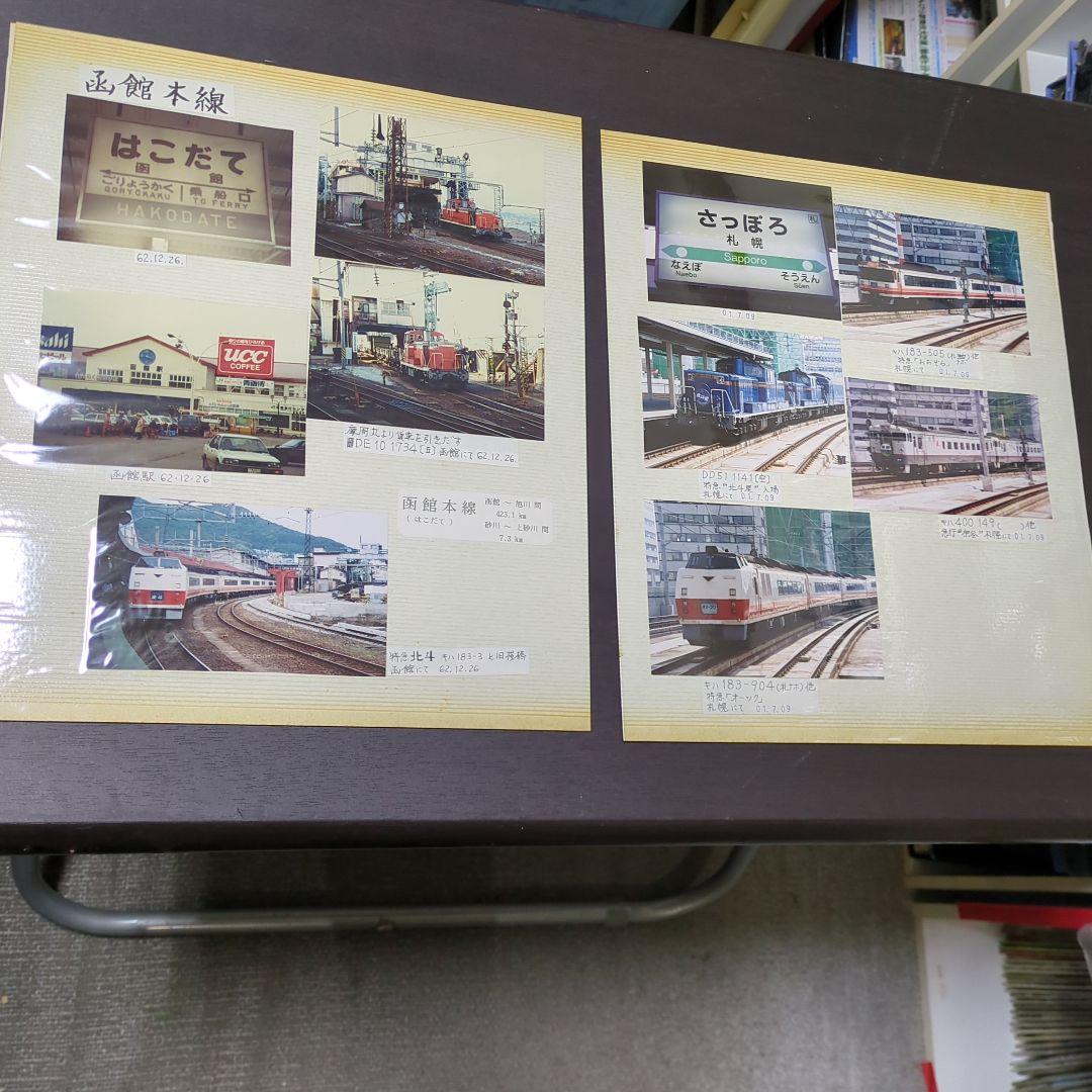 ★★JR函館本線　函館〜札幌　当時全駅　駅名版、車両、駅舎裁断写真★★2312
