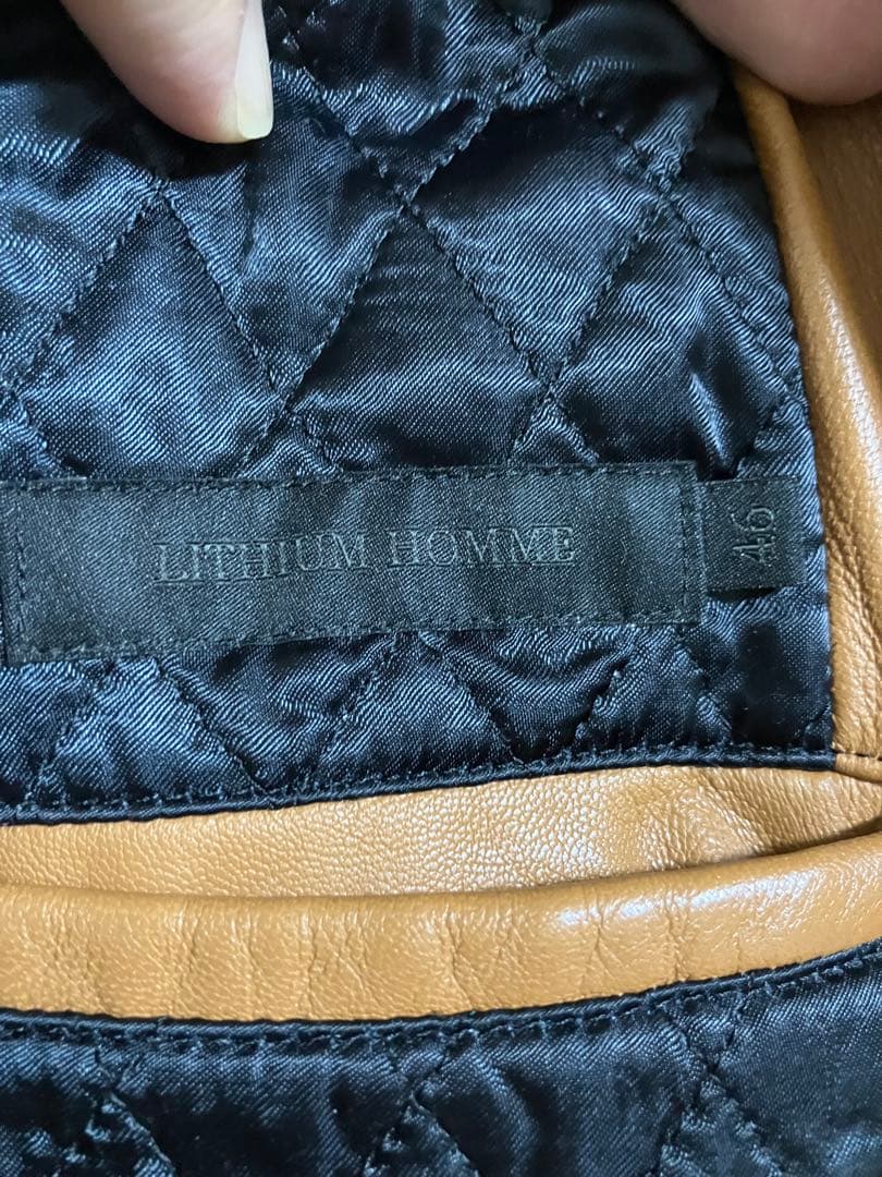 E*8様 LITHIUM HOMME シープスキン ラクーンファー 中綿 キャメ