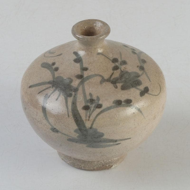 伊万里焼　古伊万里　染付　花草文　油壷　小壷　V　9775