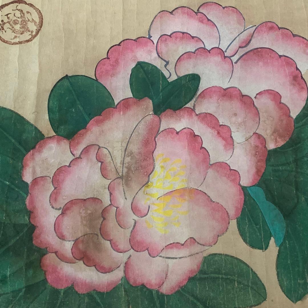 清国ー民国　絵画　肉筆保証　馬家桐　『花鳥図』　中国画 時代物 古美術品絹本肉筆