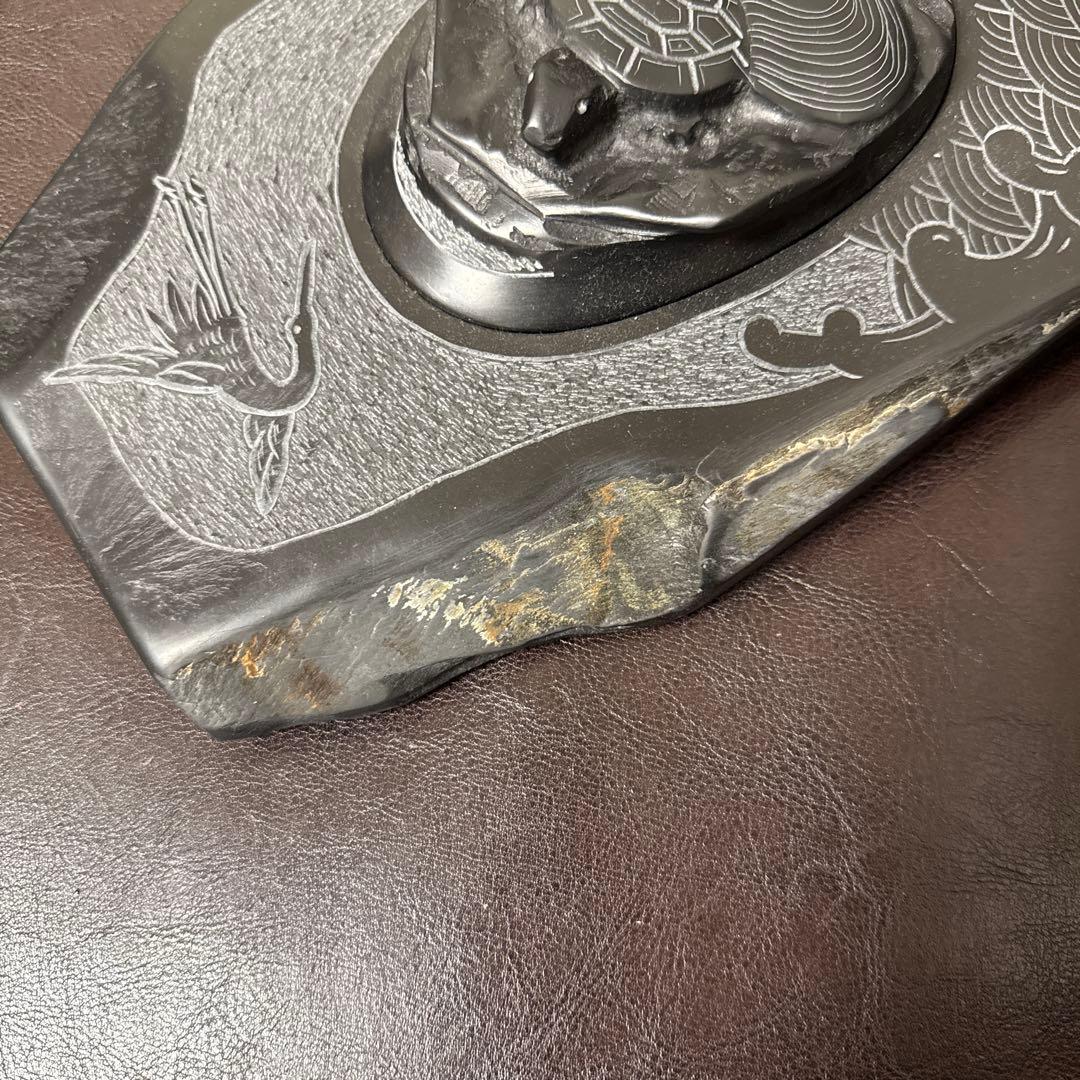 硯　日本製、天然石、那智黒石、昭和、希少