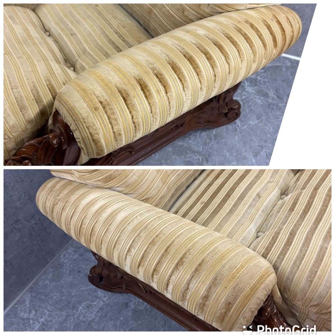 重厚な存在感　中国家具 花梨材 唐木 ソファ チェア 無垢 高級飾り家具　②