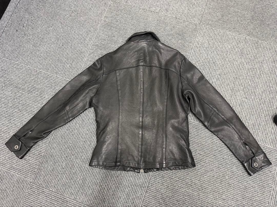 AVIREX ブラック レザーライダースジャケット