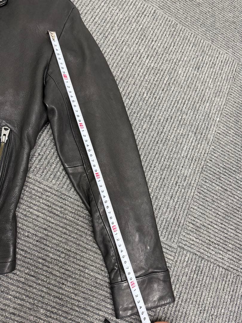 AVIREX ブラック レザーライダースジャケット