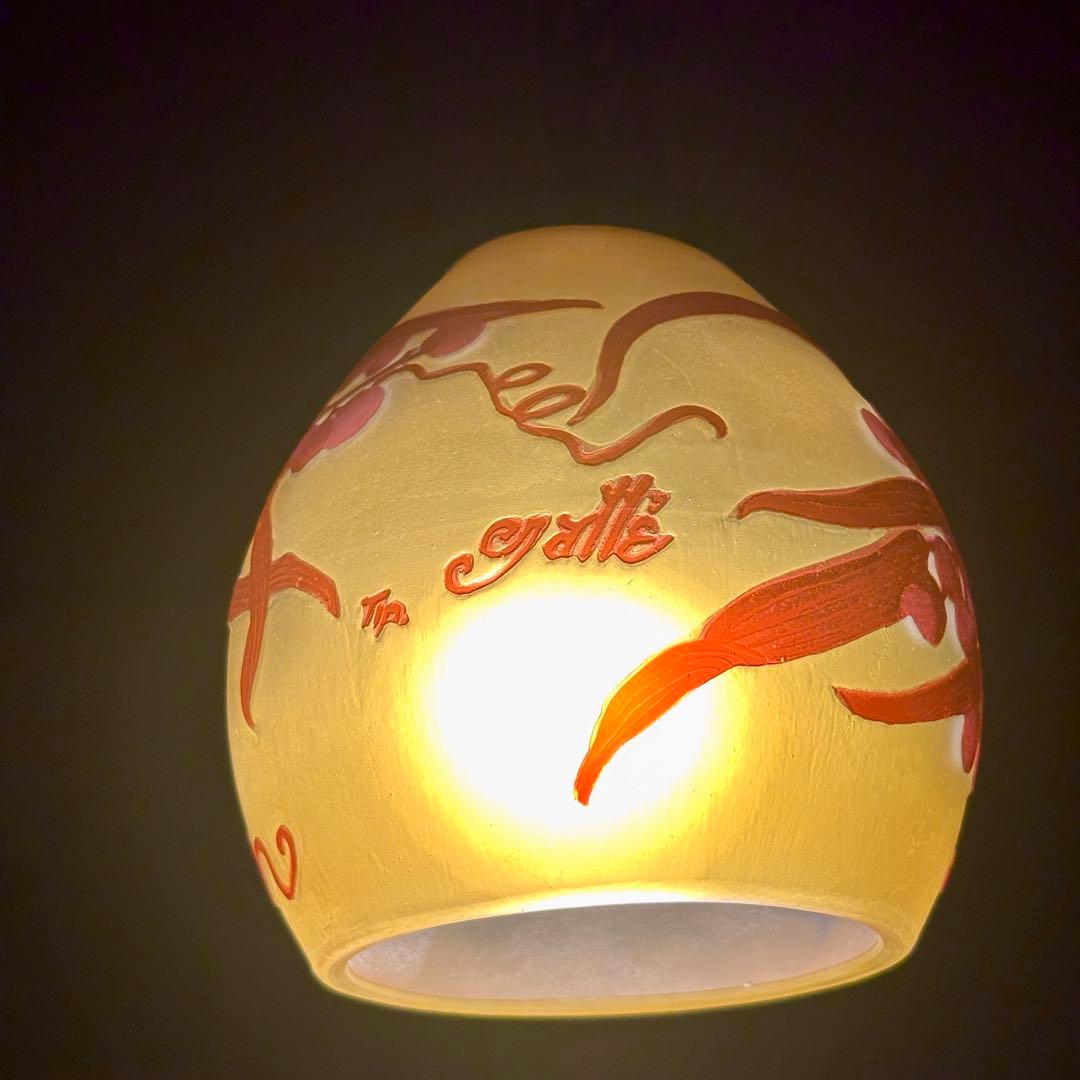 希少！TIP Gallé ガレ ガラスシェード ペンダントライト 1灯