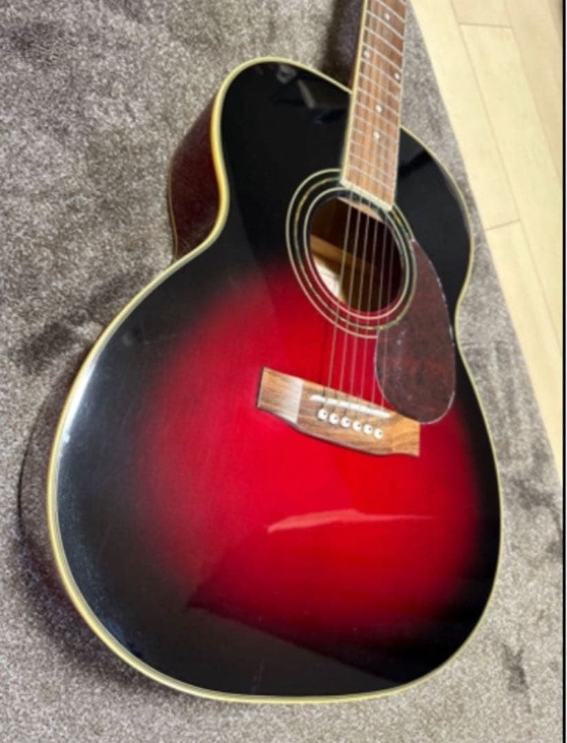 アコースティックギター レッドグラデーション