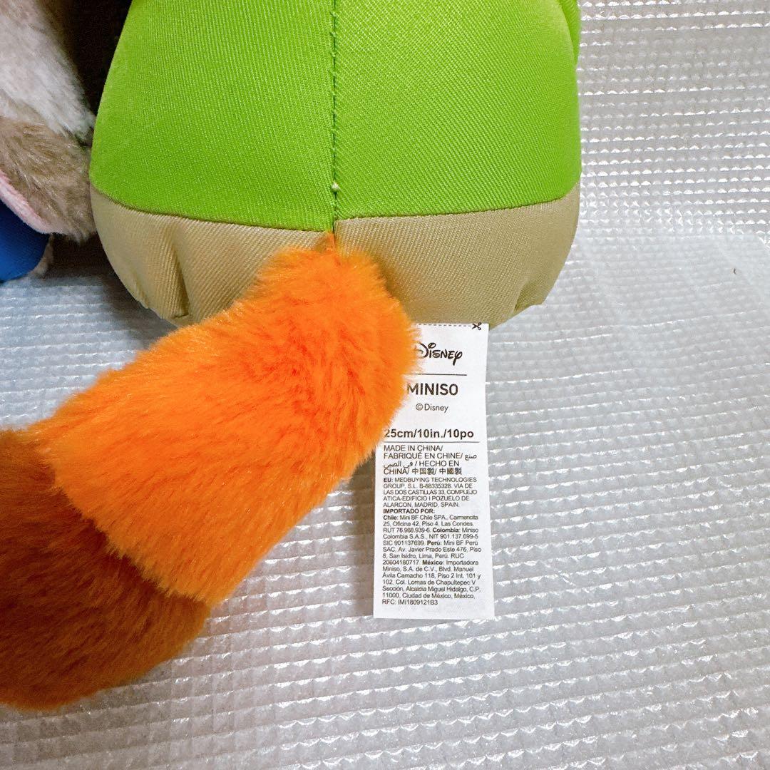 28cm miniso ズートピア　ニック　ジュディ　ぬいぐるみ　ミニソ　韓国