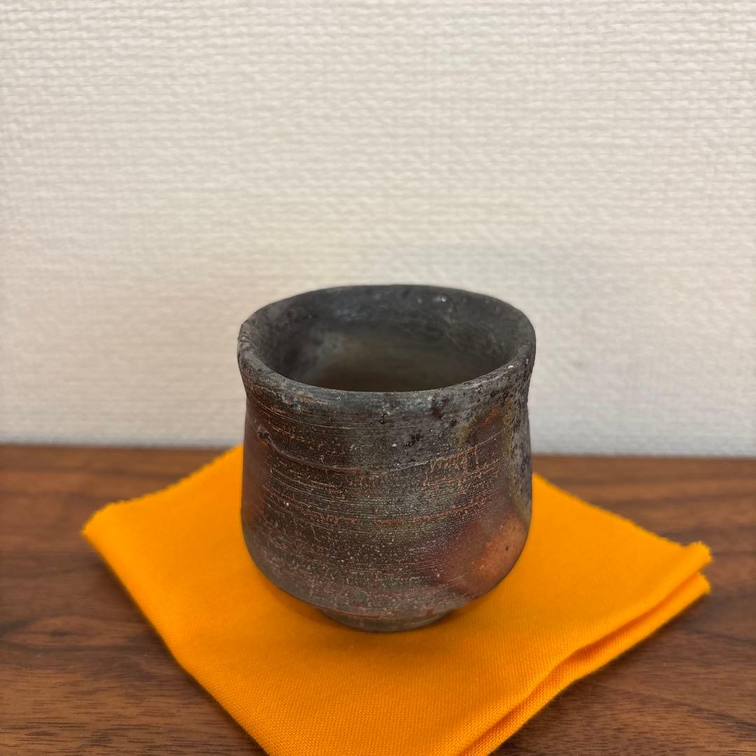 金重潤平　備前酒呑 共箱 共布 栞付き