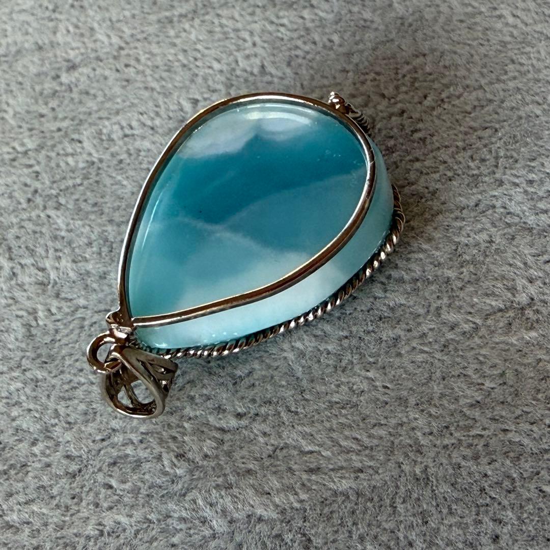 ラリマー滴型ペンダント シルバー925