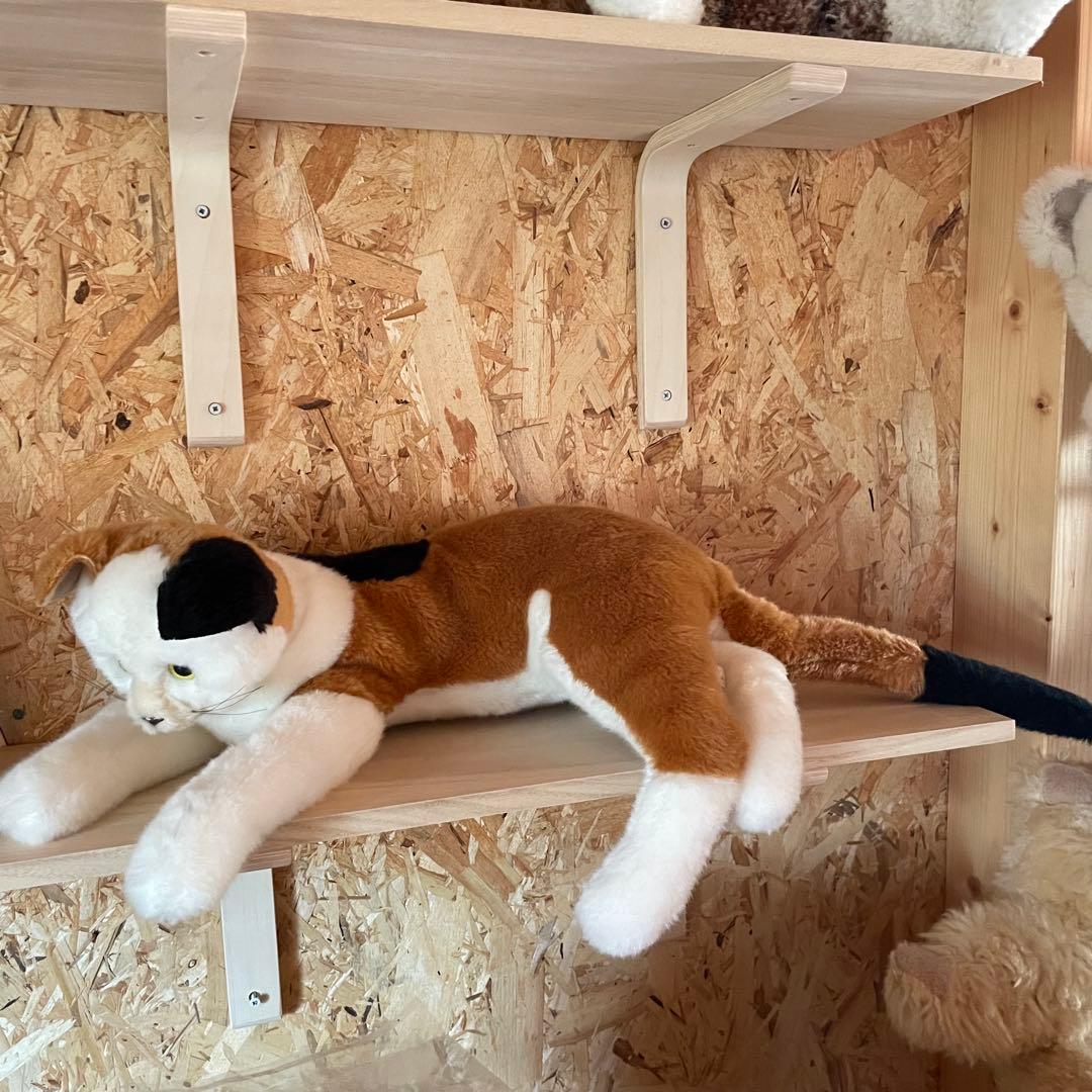 激レア　童心 DOUSIN リアル三毛猫 特大 ぬいぐるみ　レトロ