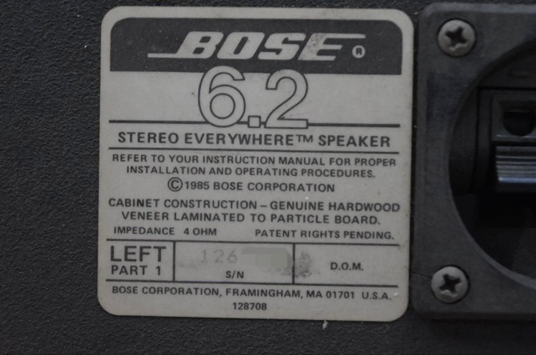 BOSE 6.2 スピーカーペア ボーズ