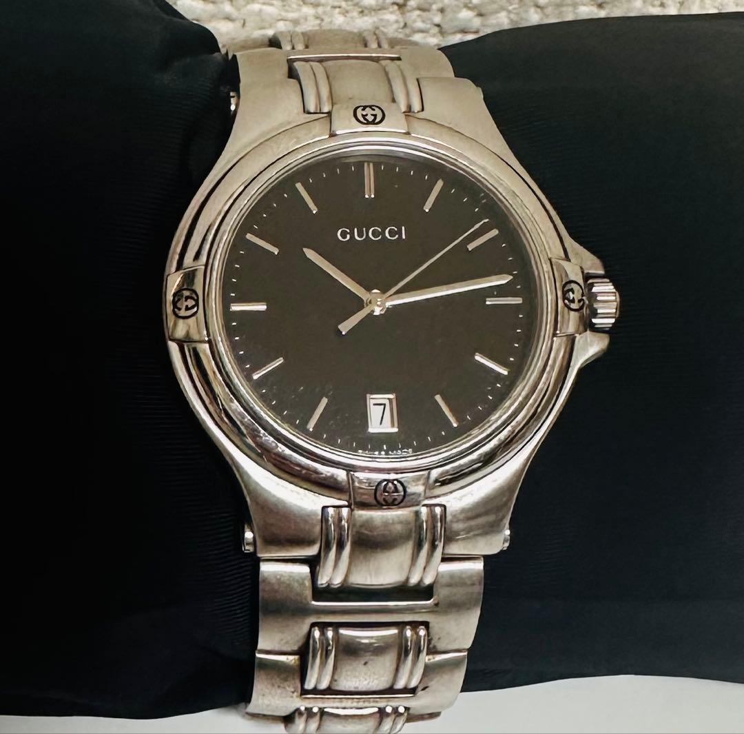 美品　GUCCI 9040Mブラック　腕時計