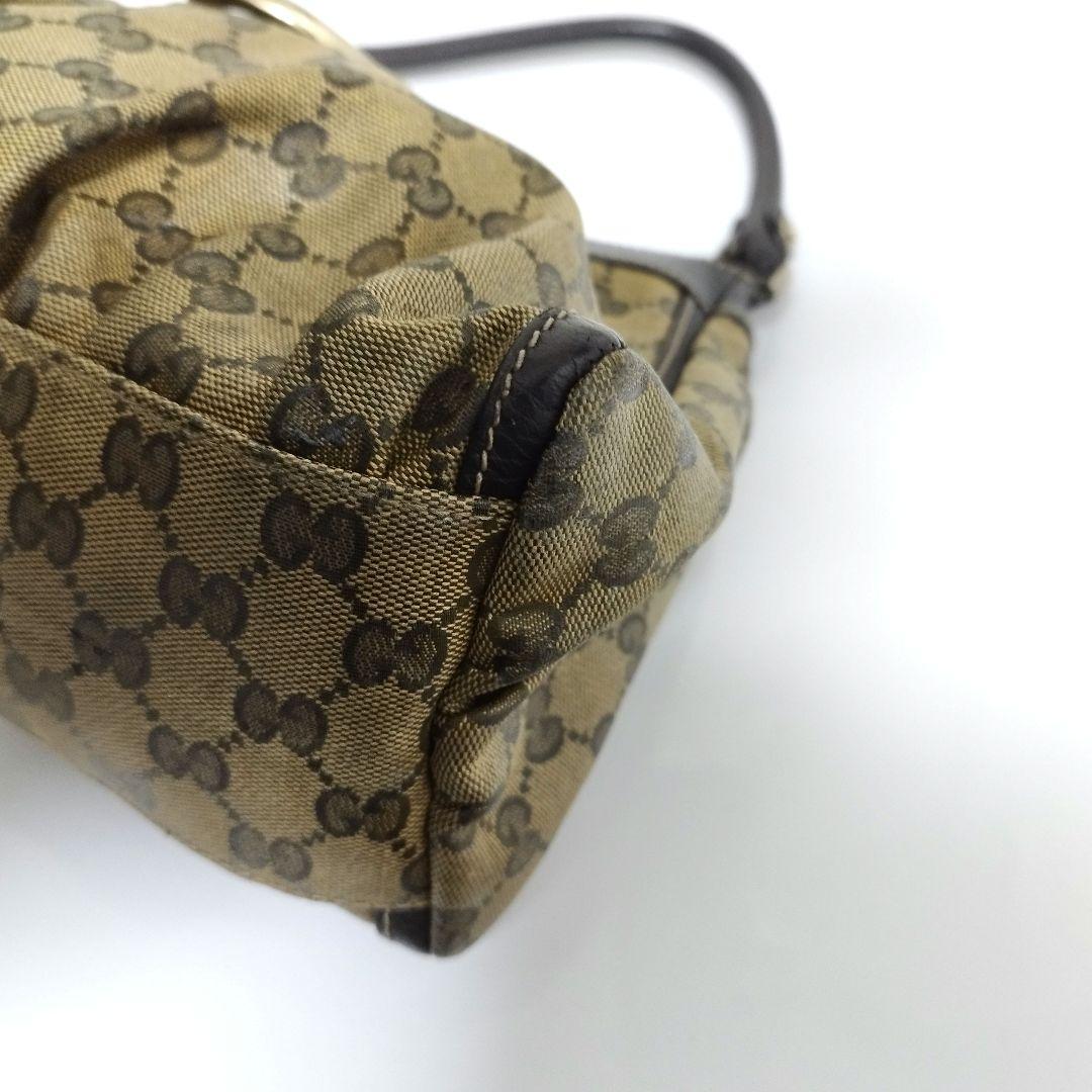 グッチ　アビー　ワンショルダーバッグ　ハンドバッグ　GG　肩掛け　キャンバス