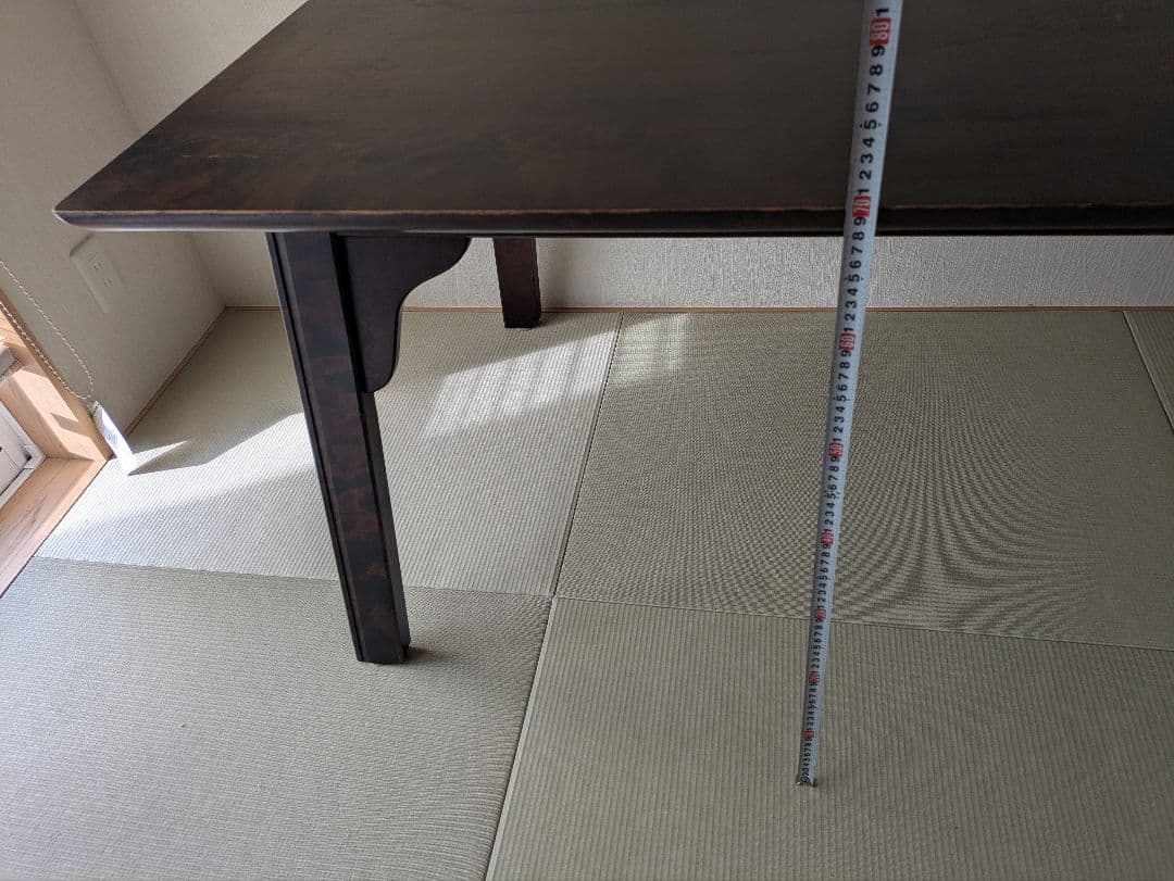 【北海道民芸家具】無垢 ダイニングテーブル 民芸調 アンティーク