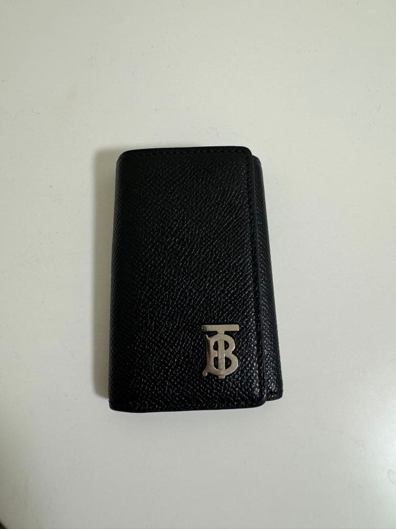 【美品】Burberry ブラック レザー キーケース