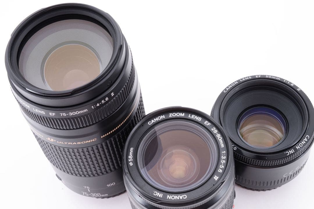 保証付き/canon kiss x9標準&望遠&単焦点トリプルレンズセット